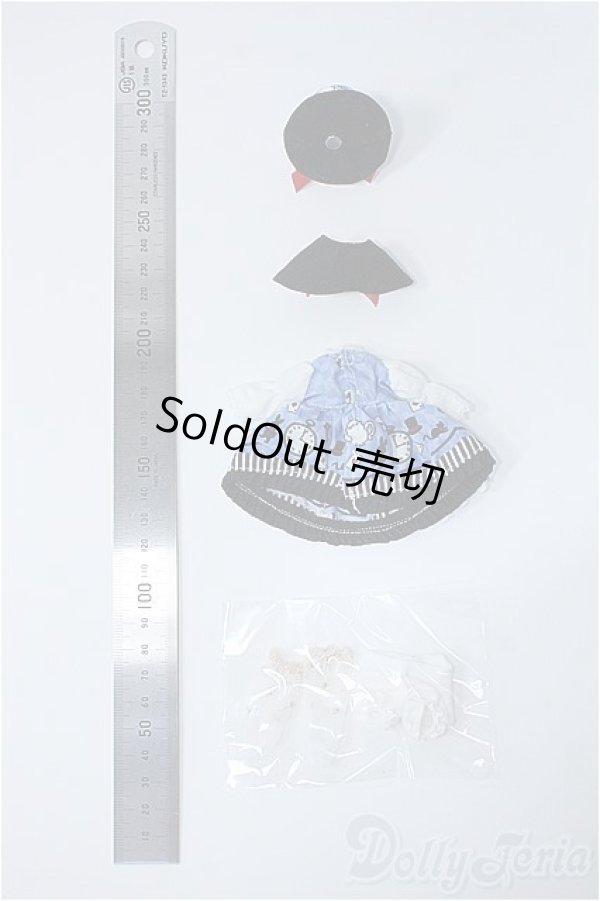 画像2: オビツ11/OF うさ耳ミニハット+ケープ+ドレス+ドロワーズ+レースソックス(あのめ洋裁店様) Y-24-10-02-230-NY-ZY (2)