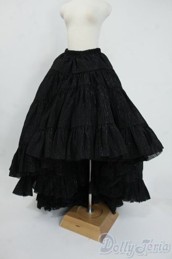 画像1: SD/OF:リバーシブル・プリンセスぽんぽんパニエ（黒・レース） Y-26-01-14-093-YD-ZY (1)