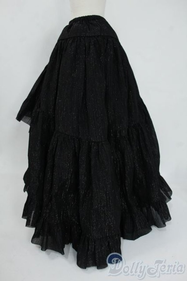 画像2: SD/OF:リバーシブル・プリンセスぽんぽんパニエ（黒・レース） Y-26-01-14-093-YD-ZY (2)