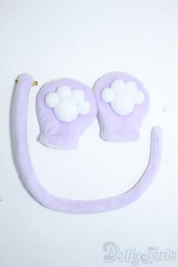 画像1: DD/OF:Decoration Box様製 肉球ミトン＆しっぽ セット Y-25-07-30-117-YD-ZY (1)