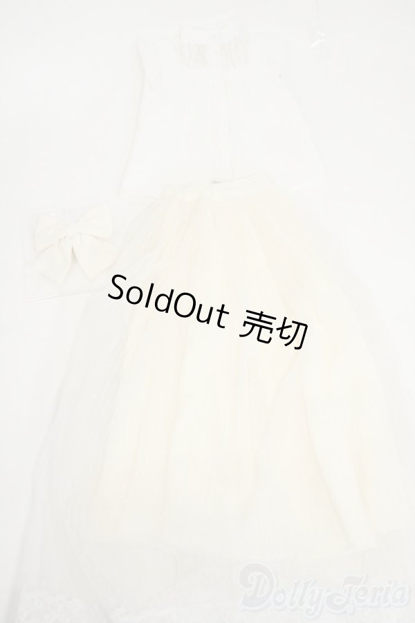 画像1: SD/OF:ノースリーブブラウス＆チュールスカートセット Y-26-02-11-169-YD-ZY (1)