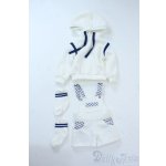 画像: MSD/OF:ホワイト×チェックサロペットセット・ミニ:VOLKS製 Y-25-11-05-193-YD-ZY