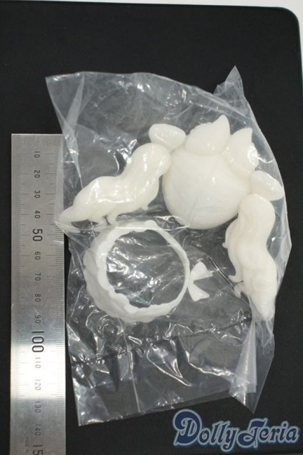 画像2: Ｈappy Engine/ルルリン物語:古兎狸 未塗装ヘアパーツ Y-26-01-14-104-YD-ZY (2)