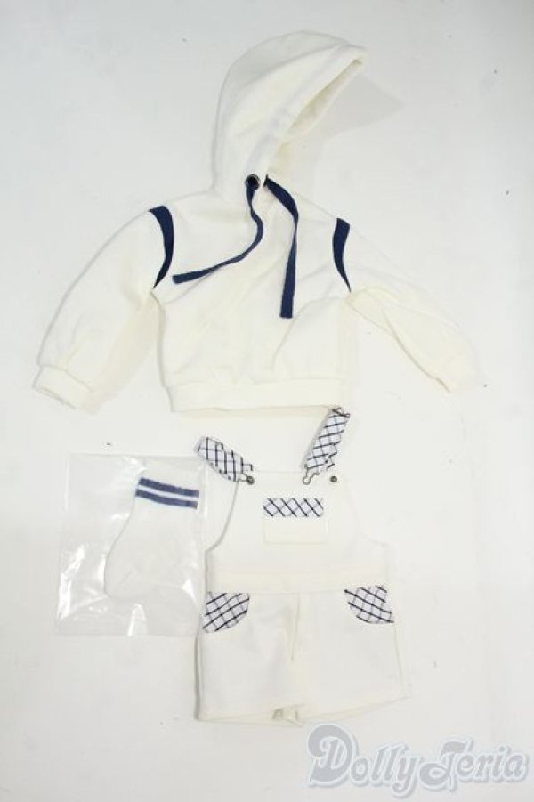 画像1: SDM＆MSD/OF:ホワイト x チェックサロペットセット Y-26-01-14-177-YD-ZY (1)