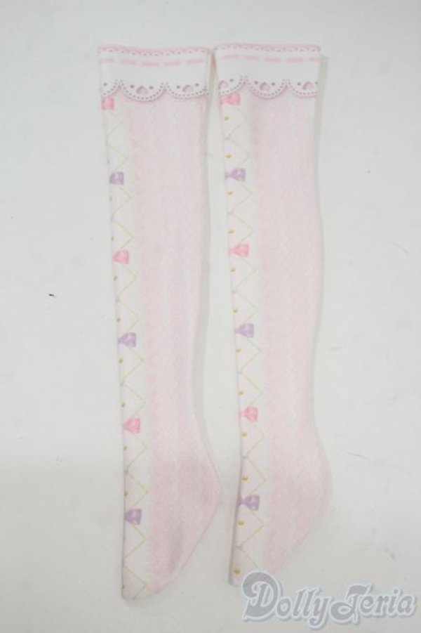 画像1: SD/OF:ドリーミィリボン柄ソックス Y-26-01-14-175-YD-ZY (1)