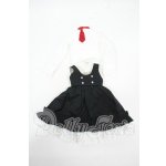 画像: ＭDD/OF：ラブリーブラックワンピースセット・ミニ Y-26-02-18-100-WT-ZY