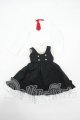画像: ＭDD/OF：ラブリーブラックワンピースセット・ミニ Y-26-02-18-100-WT-ZY