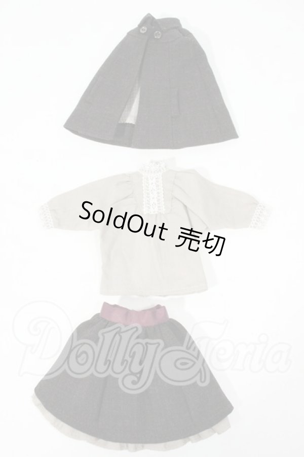 画像1: ruruko/OF:クラシカルマント＆スカートセット Y-26-03-11-247-WT-ZY (1)