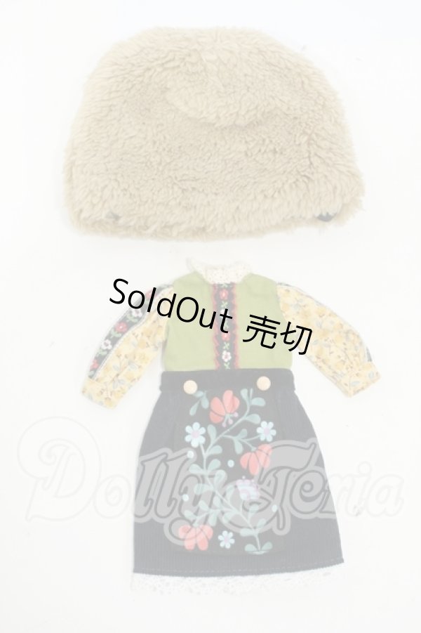 画像1: ネオブライス/OF:by.echo*コラボ ファーハットガールセット:ベージュ Y-26-04-15-262-WT-ZY (1)