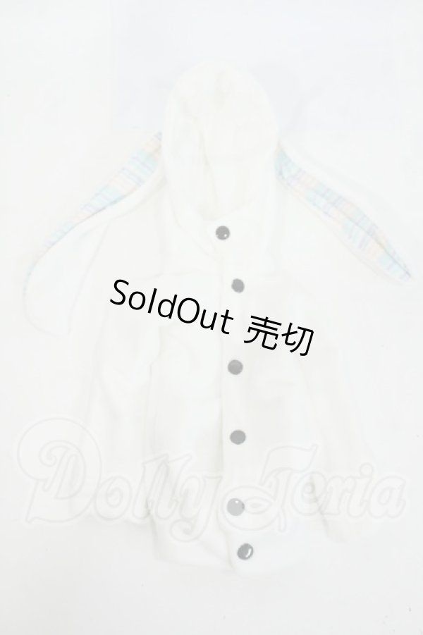 画像1: SDM＆MSD/OF:velvet*paw様製 うさぎぱーか マシュマロ Y-26-04-22-089-WT-ZY (1)