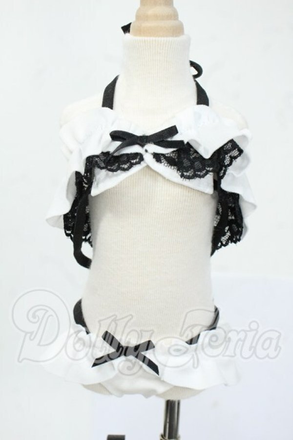 画像1: MDD/OF:Nyantelope様製 ゴシックフリル水着 Y-26-04-22-078-WT-ZY (1)