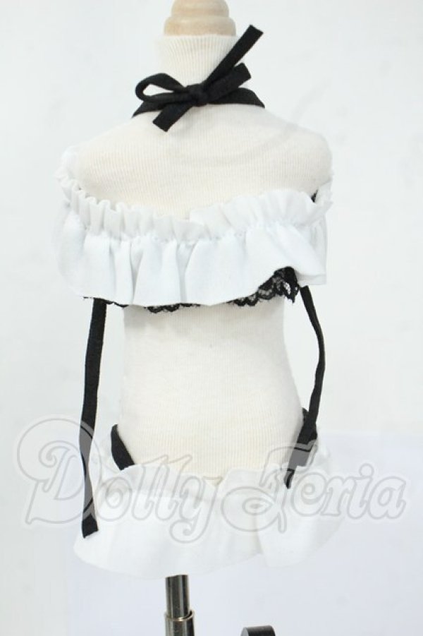画像2: MDD/OF:Nyantelope様製 ゴシックフリル水着 Y-26-04-22-078-WT-ZY (2)