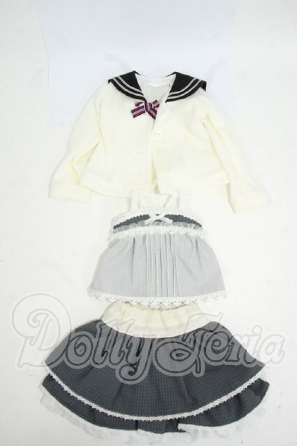 画像1: MDD/OF:pare ideal様製 セーラーカーディガンセット Y-26-04-22-105-WT-ZY (1)