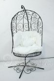 画像1: DOLL MORE/1/4 Scale Bird Cage Style Iron Chair (Black/White) Y-26-05-22-202-WT-ZY (1)
