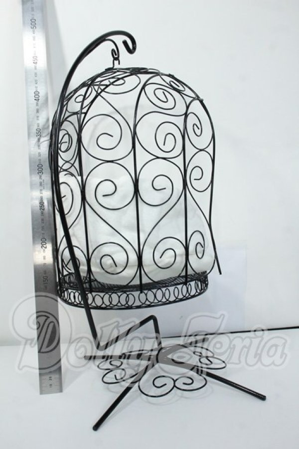 画像2: DOLL MORE/1/4 Scale Bird Cage Style Iron Chair (Black/White) Y-26-05-22-202-WT-ZY (2)
