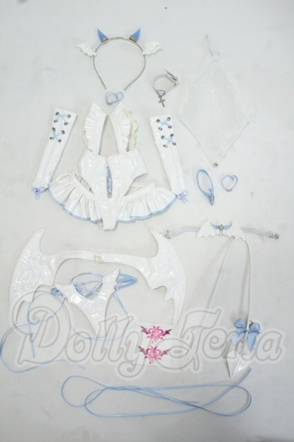画像1: MDD/OF:サキュバス風エナメル衣装セット Y-26-08-04-168-WT-ZY (1)