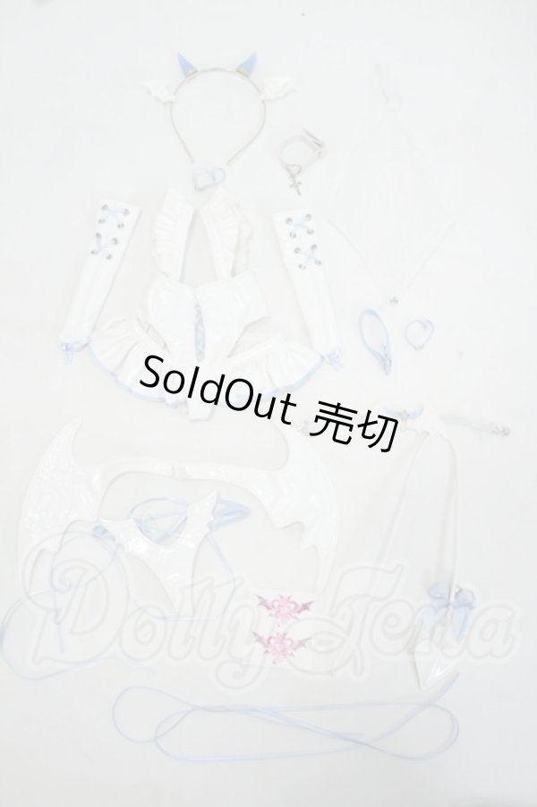画像1: MDD/OF:サキュバス風エナメル衣装セット Y-26-08-04-168-WT-ZY (1)