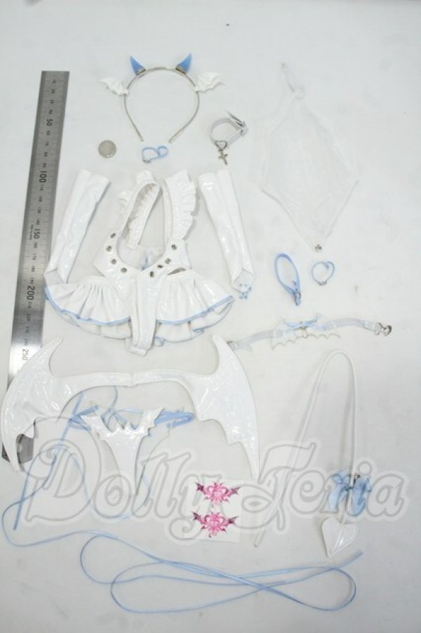 画像2: MDD/OF:サキュバス風エナメル衣装セット Y-26-08-04-168-WT-ZY (2)
