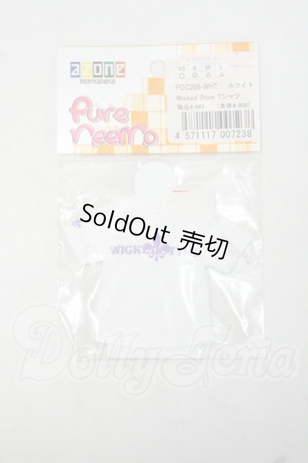 画像1: azoneピュアニーモ/OF:23cmサイズドール:Wicked Style Tシャツ(ホワイト) Y-26-09-22-043-WT-ZY (1)