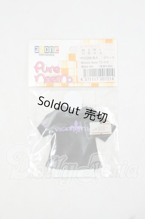 画像1: azoneピュアニーモ/OF:23cmサイズドール:Wicked Style Tシャツ(ブラック) Y-26-09-22-041-WT-ZY (1)