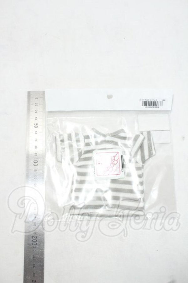 画像2: SDM&MSD/OF:ボーダーTシャツ・ミニ(グレー) Y-26-10-20-081-WA-ZY (2)