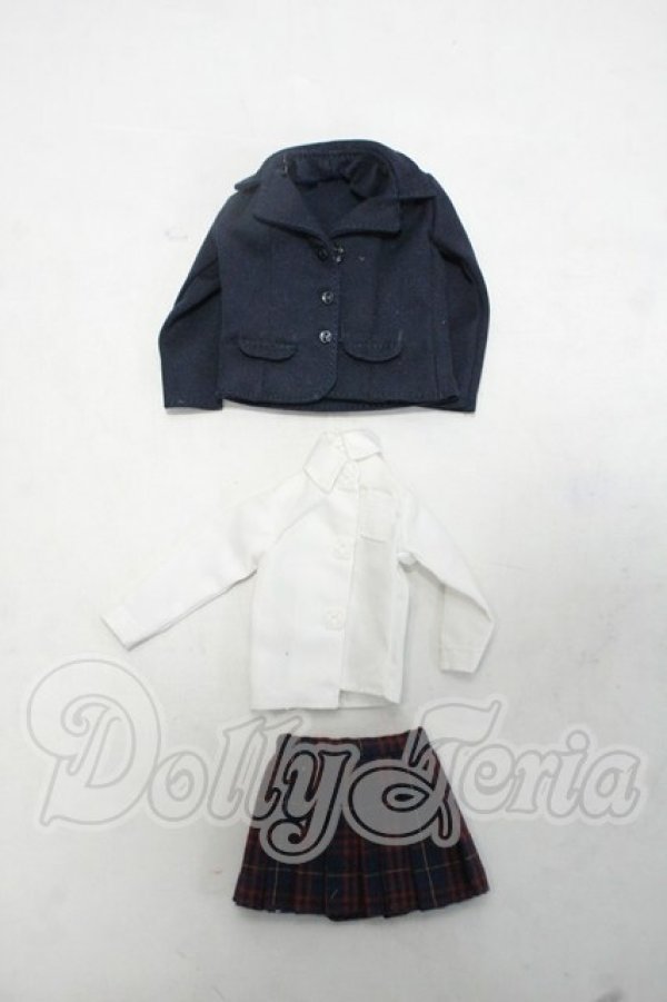 画像1: azone/OF:PNM聖ポートルダム高等部冬制服set (ネイビー×レッドチェック) Y-26-10-27-182-WA-ZY (1)