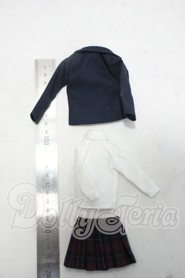 画像2: azone/OF:PNM聖ポートルダム高等部冬制服set (ネイビー×レッドチェック) Y-26-10-27-182-WA-ZY (2)