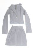 画像1: 50ｃｍドールサイズ/OF:ストライプジャケット スカート セットアップ ネイビー/0 A-26-02-18-085-NY-ZA (1)