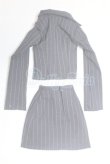 画像2: 50ｃｍドールサイズ/OF:ストライプジャケット スカート セットアップ ネイビー/0 A-26-02-18-085-NY-ZA (2)