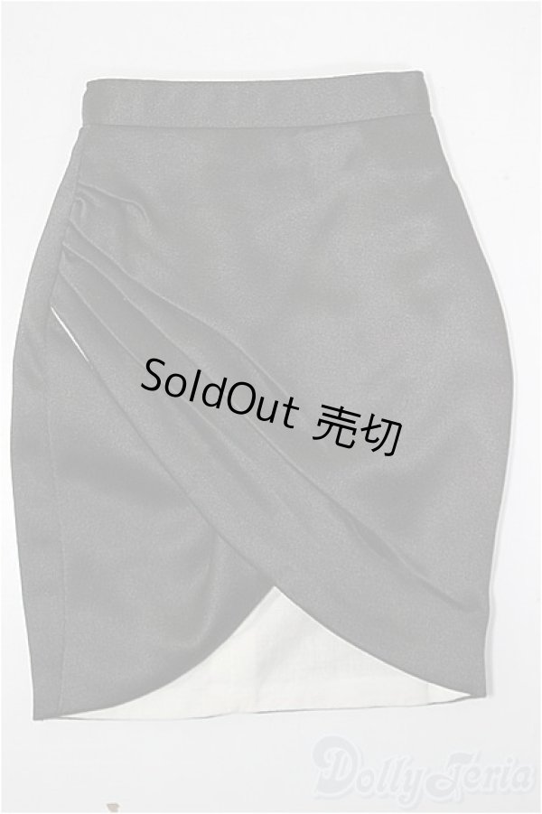 画像1: DD/OF: サテンタイトスカート ブラック/0 A-26-02-04-296-NY-ZA (1)