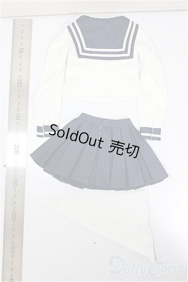 画像2: DD/OF:セーラー ジャケット スカート セットアップ シロネイビー/0 A-26-02-04-287-NY-ZA (2)