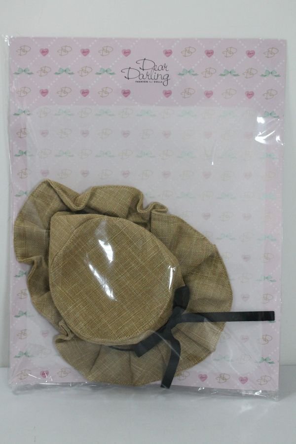 画像1: 【新品】ネオブライス/OF：deardarling：プリーツハット　ブラックリボン/ファッションドール　衣装 A-25-01-08-378-NY-ZA (1)
