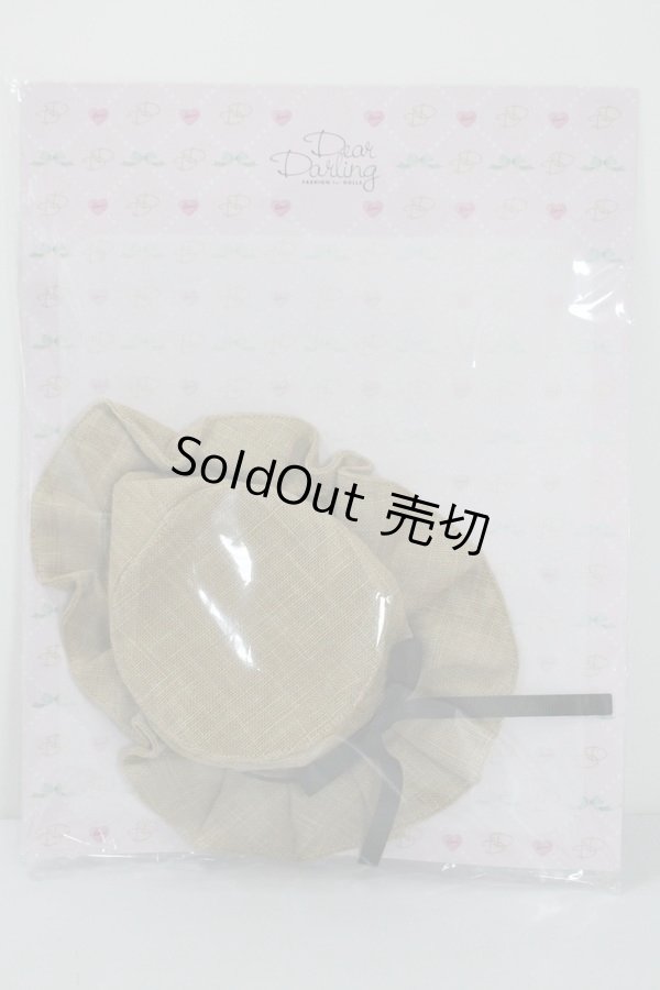 画像1: 【新品】ネオブライス/OF：deardarling：プリーツハット　ブラックリボン/ファッションドール　衣装 A-25-01-08-378-NY-ZA (1)