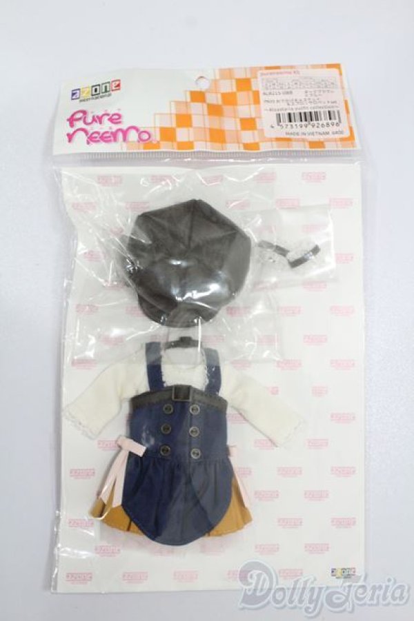 画像1: AZONE/OF：PNXS おでかけキャスケット＆エプロンサロペットset〜Alvastaria outfit collection〜 S-25-05-11-163-NY-ZS (1)