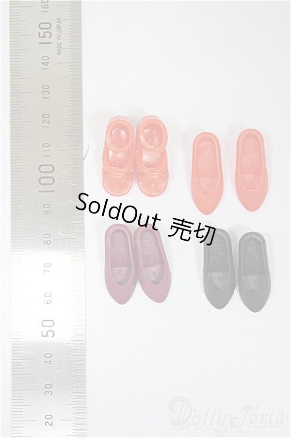 画像2: リカちゃんサイズ/OF:キャッスル製靴4点セット/ファッションドール　衣装 A-25-07-02-264-KD-ZA (2)