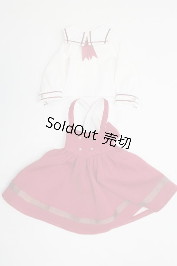 画像1: MSD/OF:ボルドーサスペンダーセット・ミニ/1/4　40ｃｍ　BJD　MJD　衣装　ドール用 A-25-04-02-094-NY-ZA (1)