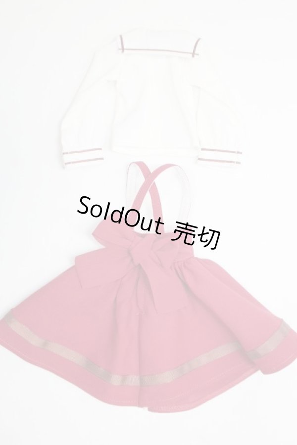 画像2: MSD/OF:ボルドーサスペンダーセット・ミニ/1/4　40ｃｍ　BJD　MJD　衣装　ドール用 A-25-04-02-094-NY-ZA (2)