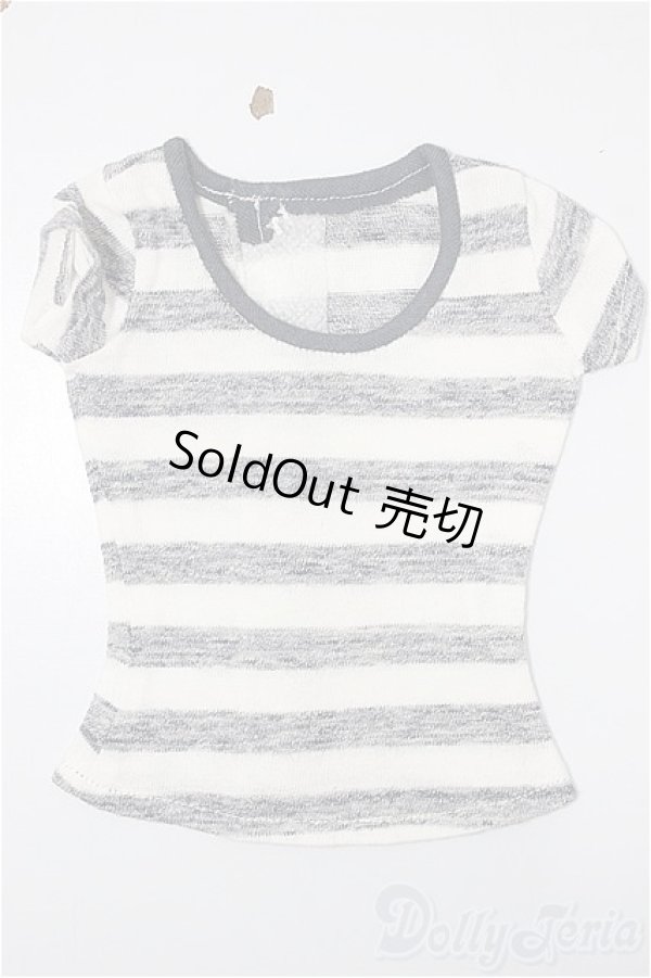 画像1: azone/OF:50cmサイズドール　衣装　AZO2 ボーダーTシャツ/0 A-25-05-07-255-KD-ZA (1)