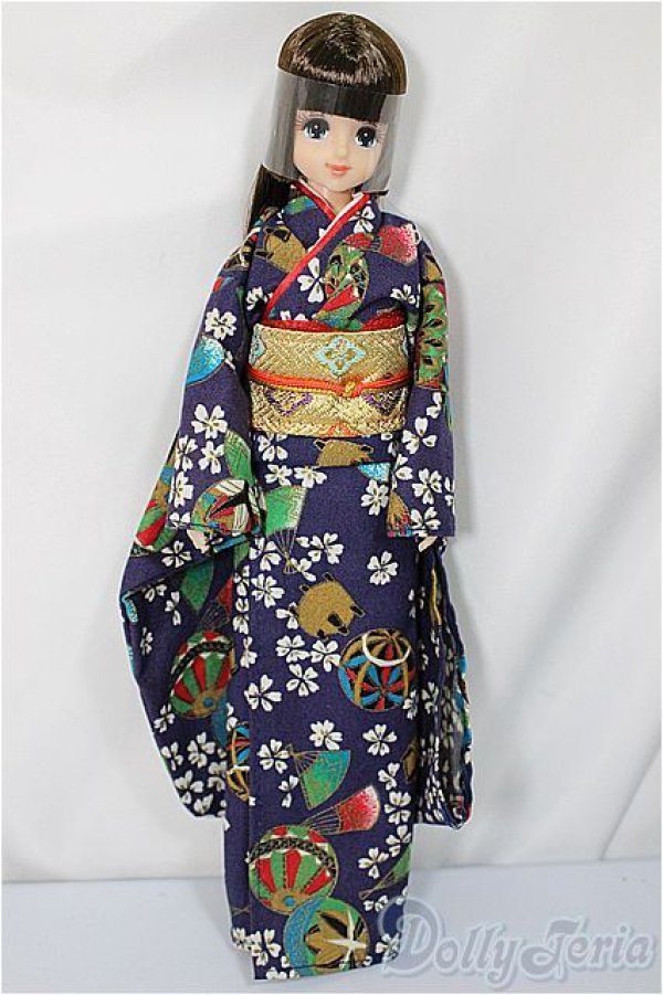 画像2: ジェニーフレンド/きものマリーン 焦茶髪姫カット/BJD　球体関節人形 A-25-05-21-137-NY-ZA (2)
