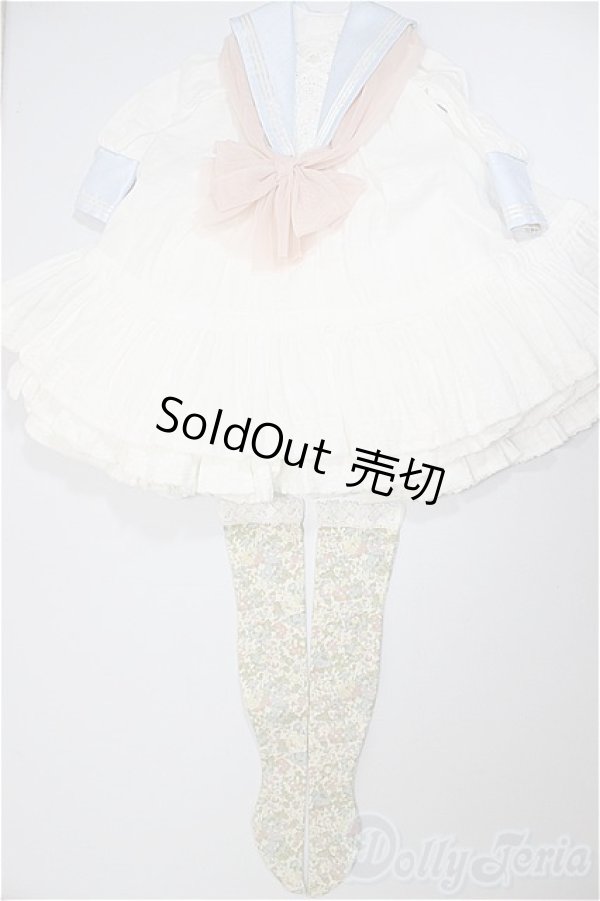 画像1: SD/OF:MILKDOLL様製セーラーワンピース/1/3　60ｃｍ　BJD　MJD　衣装　ドール用 A-25-07-23-173-NY-ZA (1)