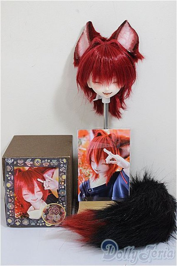 画像5: DDH-06/季節堂様カスタム・ウィッグ・狐耳・尻尾/BJD　球体関節人形 A-25-07-30-253-NY-ZA (5)