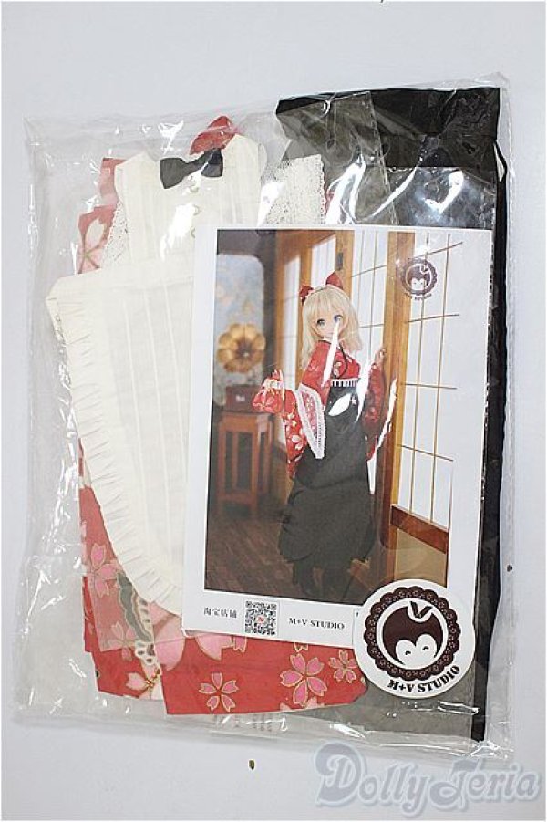 画像1: DD/OF 大正袴set(赤)(M+V Studio様製)/0 A-25-07-30-332-TO-ZA (1)