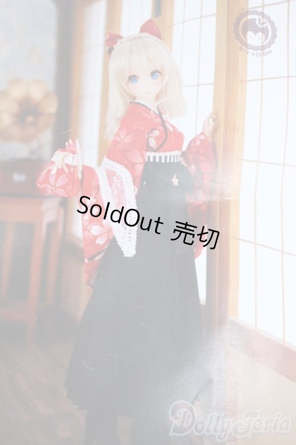 画像1: DD/OF 大正袴set(赤)(M+V Studio様製) Y-25-10-22-042-TO-ZY (1)