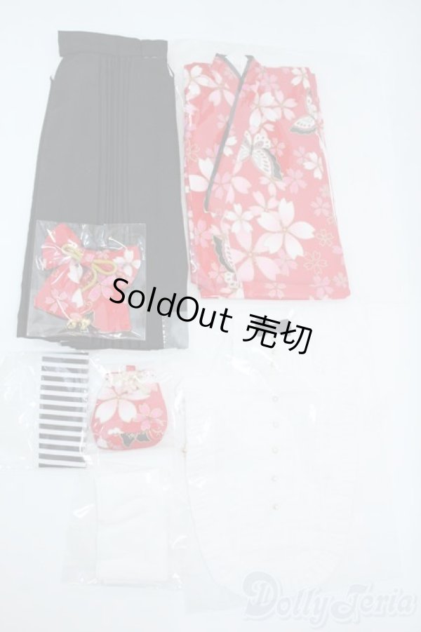 画像2: DD/OF 大正袴set(赤)(M+V Studio様製) Y-25-10-22-042-TO-ZY (2)