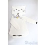 画像: SDM＆MSD/OF:ハッピー白ねこパーカー・ミニ/1/4　40ｃｍ　BJD　MJD　衣装　ドール用 A-25-09-03-343-NY-ZA
