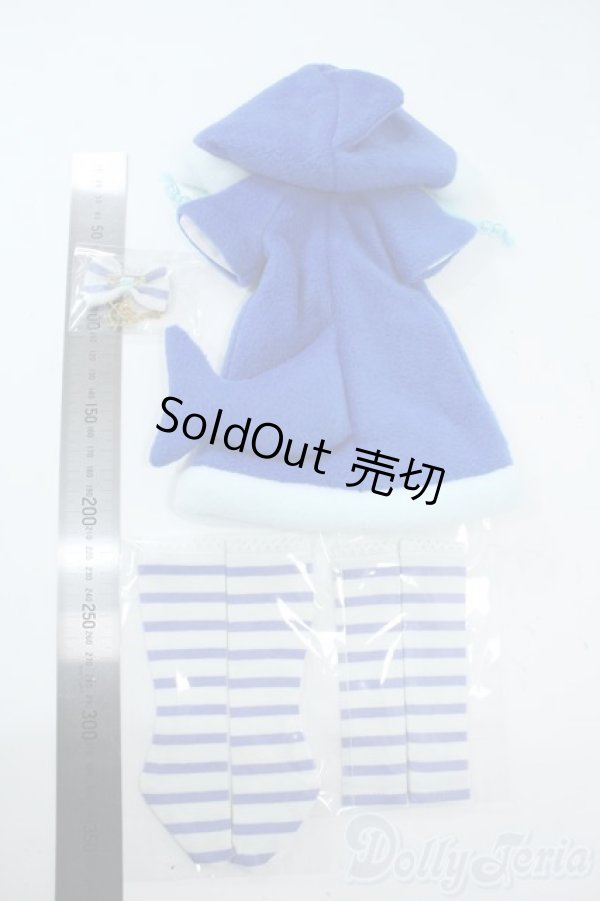 画像2: MDD/OF:さめパーカーワンピースセット:ブルー cloth-lab.様製 Y-25-11-05-103-NY-ZY (2)