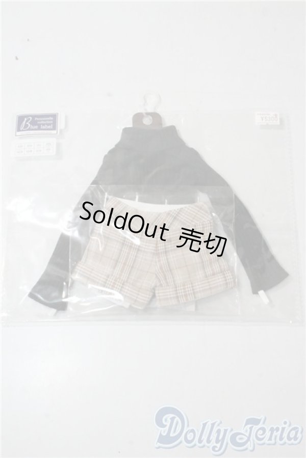 画像1: SDM/OF:ブラックタートルネック＆チェックパンツセット・ミニ U-25-09-16-149-NY-ZU (1)