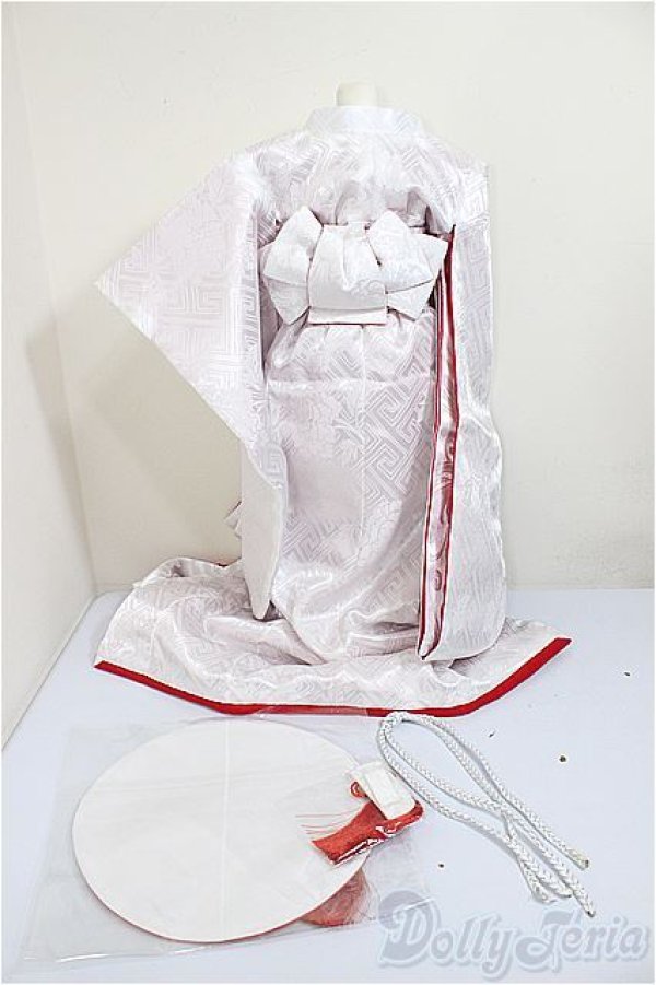 画像2: SD13G/OF:白無垢‐草花紋-赤/1/3　60ｃｍ　BJD　MJD　衣装　ドール用 A-25-11-26-219-NY-ZA (2)