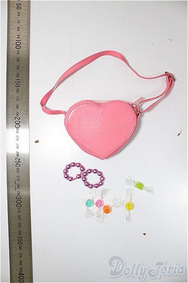 画像2: SD/OF:ハートクリアバッグ(ピンク)＆キャンディーセット/1/4　40ｃｍ　BJD　MJD　衣装　ドール用 A-25-10-29-326-NY-ZA (2)