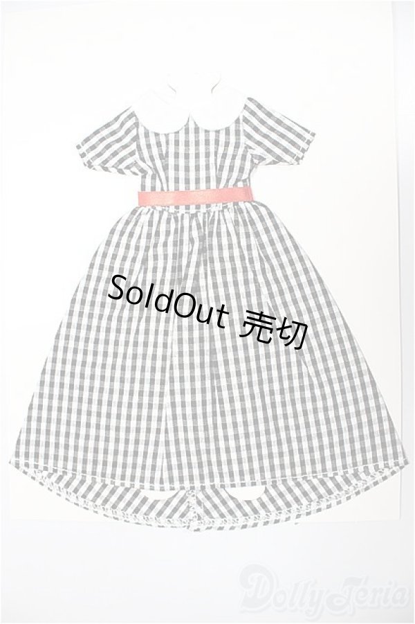 画像1: リカちゃんキャッスル/ジェニー　ドレスコレクション　9月　27cmサイズ　27SDC-18004　ギンガムチェック　ワンピース/ファッションドール　衣装 A-25-11-12-247-NY-ZA (1)